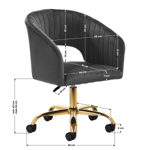 4Rico swivel chair QS-OF212G gray (148134)