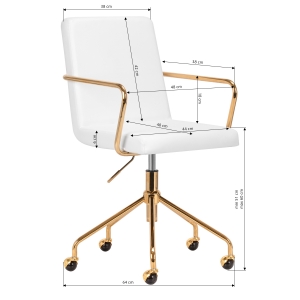 Cosmetic chair QS-OF211G gold white (148167)