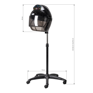 Gabbiano Centurion LVI-203S three-speed ionic standing hair dryer black (125963)
