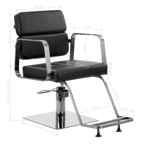Gabbiano Porto hairdressing chair black (149522)