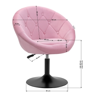 4Rico swivel chair QS-BL12G pink (150125)