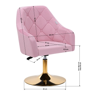 4Rico swivel chair QS-BL14G pink (150126)