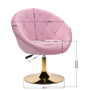 4Rico swivel chair QS-BL12G pink (151019)
