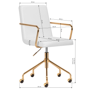 Cosmetic chair QS-OF211G gold light grey (154450)