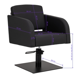 Gabbiano Elda hairdressing chair black (154196)