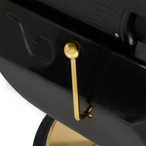 Hair System New York barber chair black gold (154472)