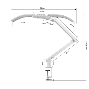 Glow manicure treatment lamp L05 bent for tabletop white (155355)