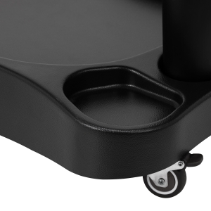 Azzurro shower tray with massager and white trolley (154356)