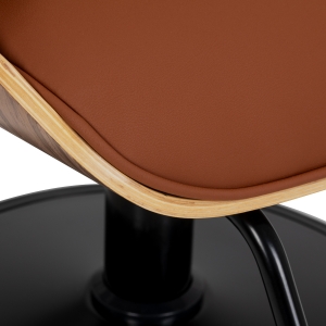 Hairdressing chair Gabbiano Florencja in brown with a black base (155652)