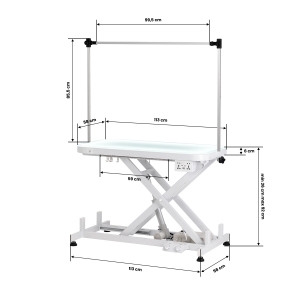 Electric grooming table PAW 3 with lighting, white (152256)
