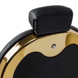 Barber chair Gabbiano Niccolo black with gold base (155917)