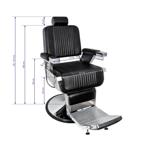 Gabbiano royal black barber chair (112371)