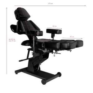 Electric tattoo chair pro ink 606 black (124833)