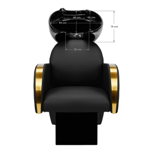 Gabbiano hairdressing wash unit Malaga gold and black (148079)