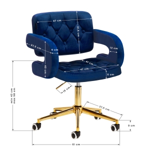 4Rico Chair QS-OF213G navy blue (148156)