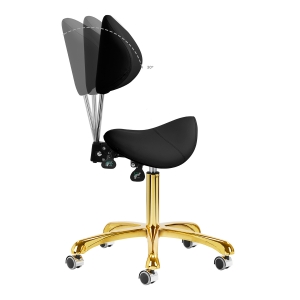 Giovanni cosmetic stool 1004 gold black (147848)