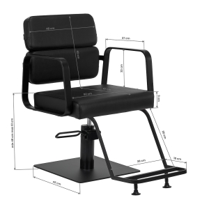 Gabbiano Porto-BM hairdressing chair black (148041)