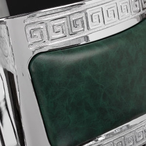 Barber chair Gabbiano President green Chrom (153446)