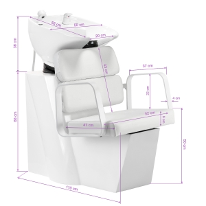 Gabbiano Porto hair wash unit white white (154150)