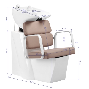 Gabbiano Porto hair wash unit white beige (154151)