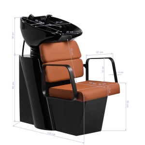 Gabbiano Porto hair wash unit black  orange (154173)