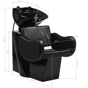 Gabbiano Sewilla hairdressing wash unit black (154168)