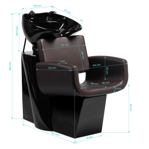 Gabbiano hairdressing wash unit Mataro Brown (154163)