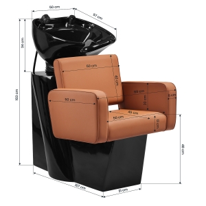 Gabbiano hair wash unit Bilbao Brown (154209)