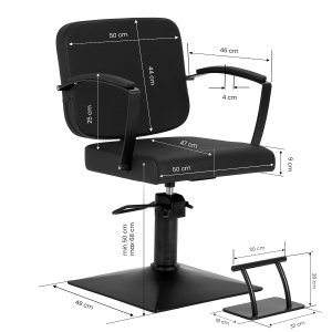 Hairdressing chair Hair System Edge noir black (154337)