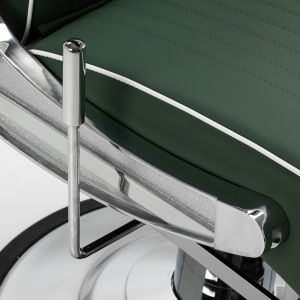 Gabbiano Visionerio barber chair green chrome frame (155243)