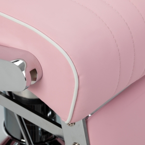 Gabbiano Visionerio barber chair pink chrome frame (155269)