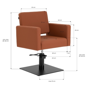 Gabbiano Vitoria hairdressing chair brown (154194)