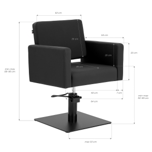 Gabbiano Vitoria hairdressing chair black (154193)