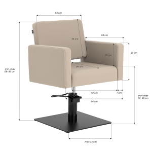 Gabbiano Vitoria hairdressing chair grey-beige (154195)