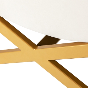 Sillon Umbra white eyelash treatment chair with gold base (155739)