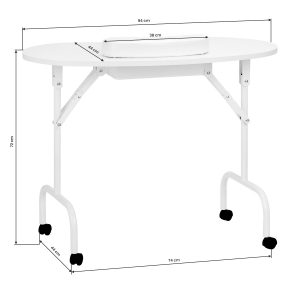 Folding desk 4031 white + bag (113259)