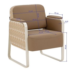 Waiting room chair Omega Grandeur light brown (154507)