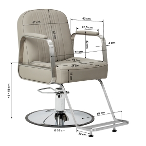 Hairdressing chair Gabbiano Acri beige (155721)