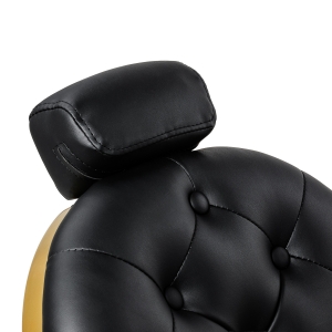 Barber chair Gabbiano Niccolo black with gold base (155917)