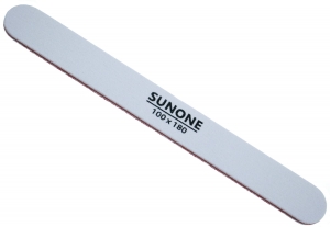 SUNONE NAIL FILE WHITE STRAIGHT 100/180 - 10PCS (WITH PRINT)