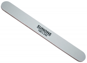 SUNONE NAIL FILE WHITE STRAIGHT 180/240 - 10PCS (WITH PRINT)