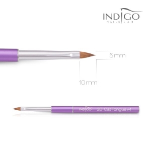 INDIGO 3D CAT TONGUE NO. 4 BRUSH FOR ACRYLIC