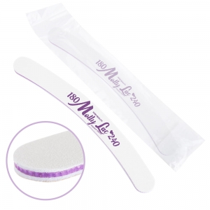 MOLLY LAC NAIL FILE SAFE PACKAGE BEST QUALITY BANANA PURPLE CENTER 180/240 CU-04