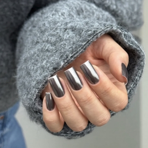 JULIA NESSA NAIL DUST DARK CHROME POWDER