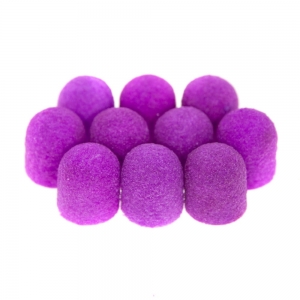 ALLEPAZNOKCIE SANDING BAND HOODS ABRASIVE CAPS FOR PEDICURE ABS ALLEMED PURPLE PURPLE 13MM 10PCS