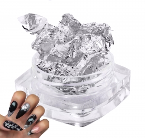 SUNONE SILVER MANICURE FOIL NAIL ART DECORATION