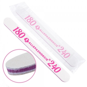 ALLEPAZNOKCIE NAIL FILE SAFE PACKAGE ALLEPAZNOKCIE STRAIGHT VIOLET CENTER 180/240 CU-06