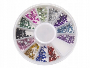 SUNONE NAIL ART DECORATIONS CAROUSEL COLORED 2MM