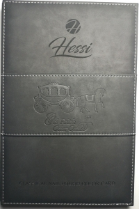 HESSI LEATHER BOOK EXPOSITION DISPLEY FOR 120 PCS PLASTIC TIPS