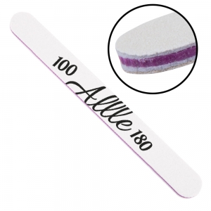 ALLEPAZNOKCIE NAIL FILE SAFE PACKAGE ALLE STRAIGHT VIOLET CENTER 100/1800 CU-06